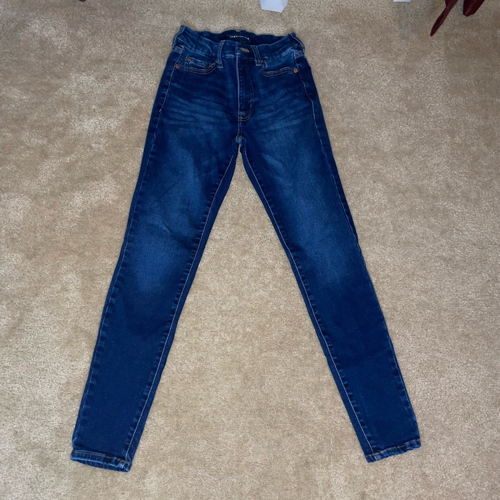 Aeropostale High Rise Dark Blue Jeans
